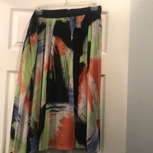 Pretty circle skirt- brushstroke pattern